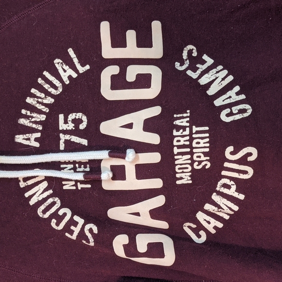 Garage Campus Burgundy Hoodie - Picture 2 of 8